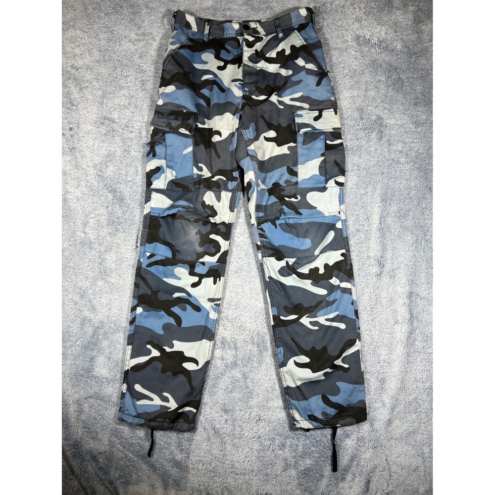 Rothco BDU Blue Camo Cargo Pants Mens Small Regular Tactical Streetwear 30x31